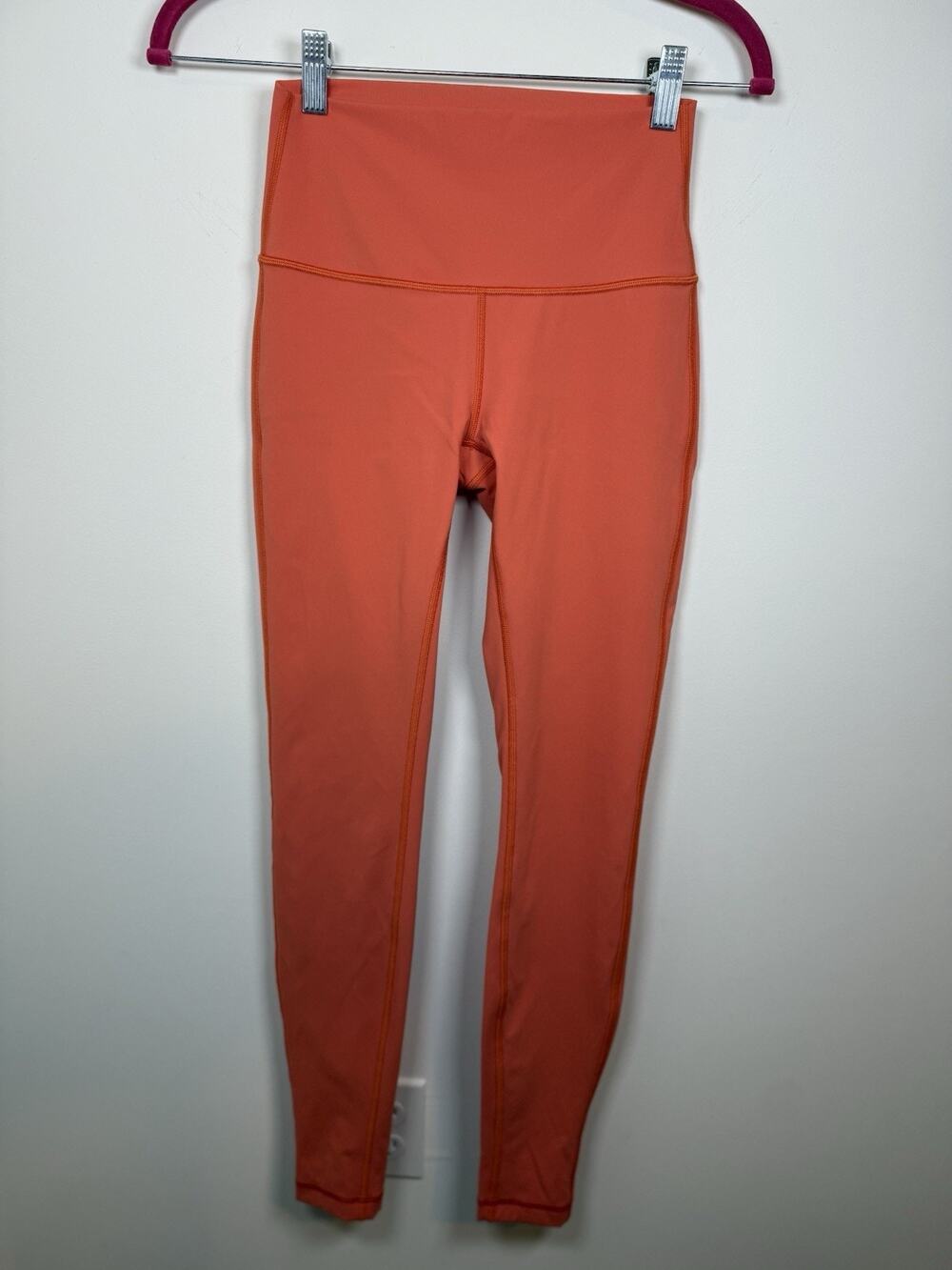 Lululemon Wunder Under High Rise Tight 28 Orange Size 4 Luxtreme Leggings Yoga